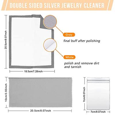 6 Pack Microfiber Jewelry Cleaning Cloth Set, Reusable Sterling