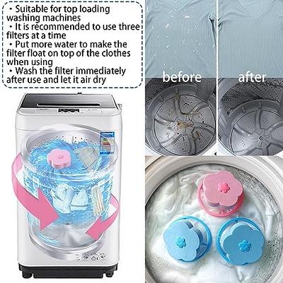 2PCS Reusable Washing Machine Floating Lint Mesh Bag Portable Washer Lint  Catcher Washer Hair Catcher Washing Machine Lint Trap for Household Tool