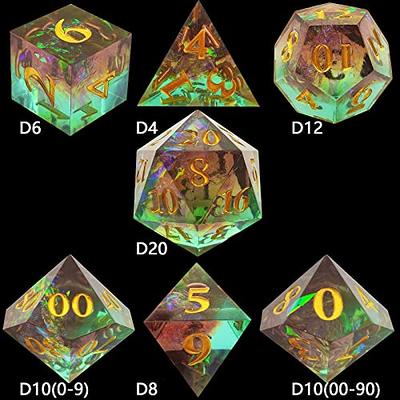  OUKELANWO Resin Sharp Edge Lord of The Rings DND Dice