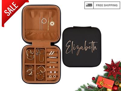 Christmas Gifts for Women Friends Coworkers Holiday Gift Ideas for Her  Personalized Jewelry Boxes Women Travel Jewelry Case EB3465P 