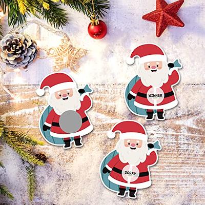 Christmas game Scratch Off Cards Christmas Party Game scratch tag Pink  Santa Scratch off game Christmas childrens game Santa Claus 12 Precut