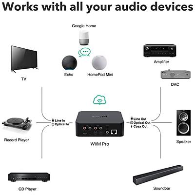 WiiM Pro AirPlay 2 Receiver with Voice Remote, Chromecast Audio