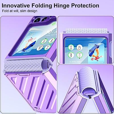 For Samsung Galaxy Z Flip 5 Heavy Duty Shockproof Hinge Case with Ring  Holder