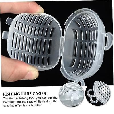 2pcs Fishing Lure Cage Fish Bait Small Bait Cage Fishing Trap Basket Feeder  Fishing Tackle Accessories Holder