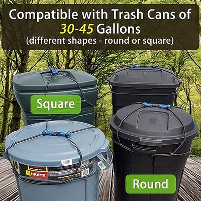 50 Gal Roughneck Wheeled Plastic Garage Trash Can, Black - Bed