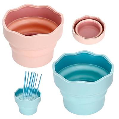 Paint Watercolor Rinse Bowl with Brush Rest Paintbrush Stand for