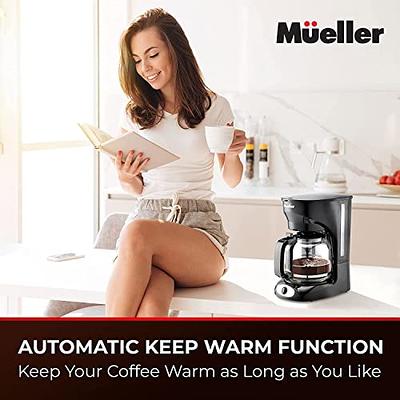 Mueller 12-Cup Drip Coffee Maker, Auto Keep Warm Function, Smart 12 Cup