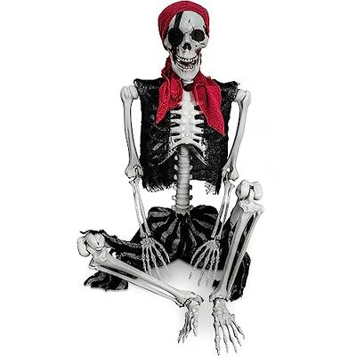 5.4Ft/165cm Halloween Skeleton Full Body Life Size Human Bones with Movable  Joints for Indoor Outdoor Halloween Props Decorations