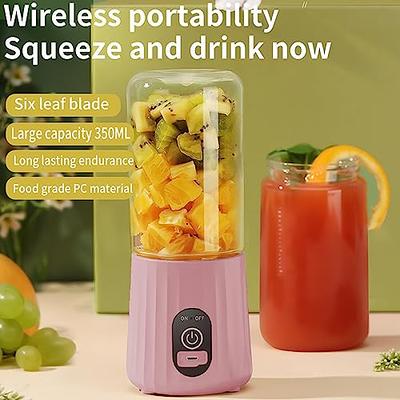 Portable Blender, Six-leaf Blade USB Rechargeable Mini Juice Blender  Suitable Fo