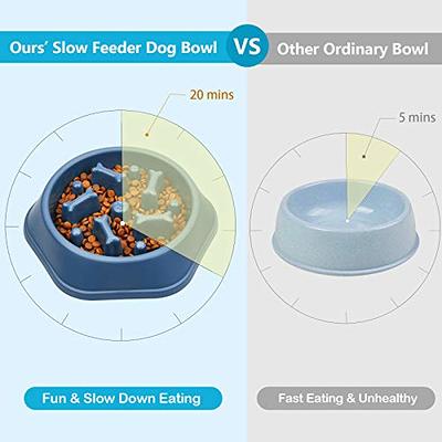 UPSKY Slow Feeder Dog Bowls Anti-Chocking Slower Feeding Dog Puzzle Bowl Puppy  Slow Eating Dog Bowl, Interactive Bloat Stop Dog Food Bowl Dishes Non-Slide  Lick Treat Bowl for Small Medium Breed Dogs