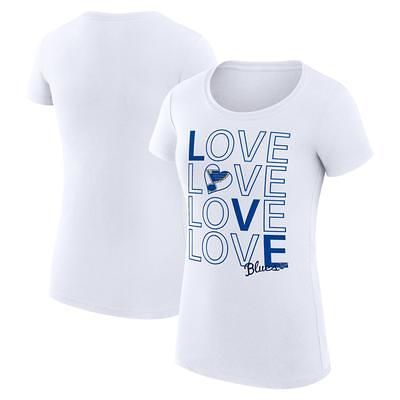 St. Louis Blues G-III 4Her by Carl Banks Women's Filigree Logo V-Neck  Fitted T-Shirt - White