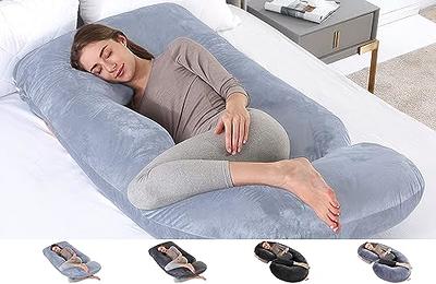 Pregnancy Pillow, G Shaped Full Body Pillow 57, Maternity Pillow Support  for Back, Legs, Neck, Hips for Pregnant Women with Removable Washable  Velvet Cover 