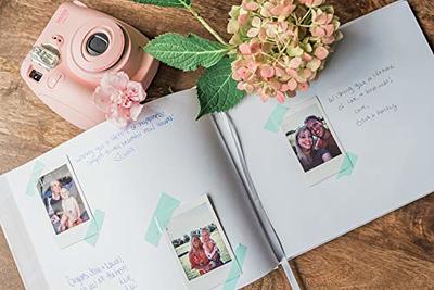 Wedding Guest Book - Personalized Polaroid Guest Book for Wedding with Pen 120 Pages Hardcover 8 x 10, Good As Wedding Scrapbook & Reception