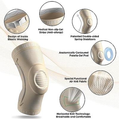  NEENCA Knee Brace for Knee Pain, Adjustable Knee Support with  Patella Gel Pad & Side Spring Stabilizers, Knee Wrap for Arthritis,  Meniscus Tear, ACL, Knee Pain Relief, Runner, Sport - FSA/HSA