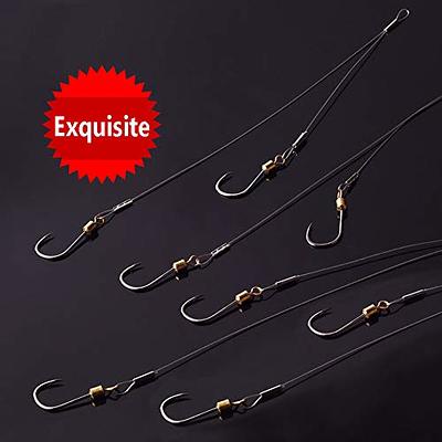 Dyxssm Fishing Hooks and Leader, Fishing Rigs Hook Line Stainless Steel  Fishing Rigging Wire Hooks (4#, Style-B: 2 Hook rig) - Yahoo Shopping