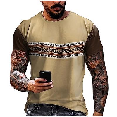 Om jeg fandt det tømmerflåde Oversized T Shirts for Men Vintage Designer T-Shirt Mens Big and Tall Shirts  Short Sleeve Printed Summer Clothes Funny Casual Stylish Streetwear Tees  Personalized Breathable Cool Pullover 3-Khaki XL - Yahoo Shopping