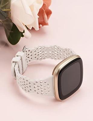 Wearlizer Fitbit Versa 3 / Sense Bands for Women, Dressy Metal Replace