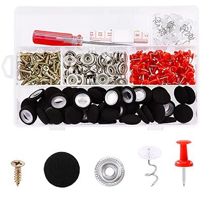 100 Pieces Clear Heads Twist Pins, Clear Heads Upholstery Pins, Upholstery Tacks Headliner Pins, Bed Skirt Pins for Holds Slipcovers and Bedskirts (