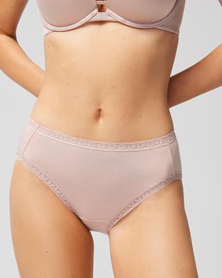 Soma Vanishing Tummy with Lace Modern Brief, Pale Sand