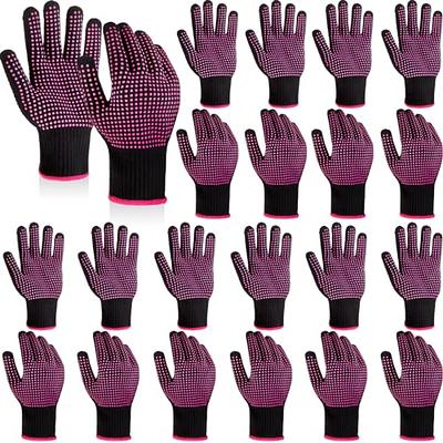 Suhine 20 Pcs Heat Resistant Gloves with Silicone Bumps