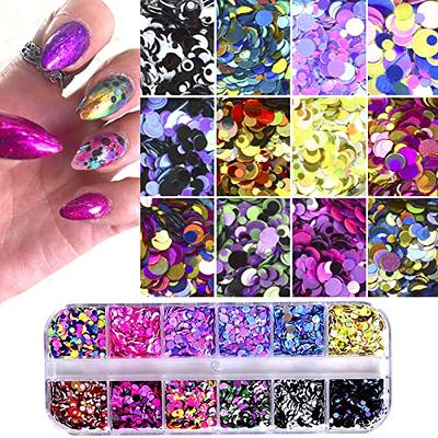 Nail Glitter Sequins Holographic Laser Flakes Nail Art 3D Decoration Chunky  Foil