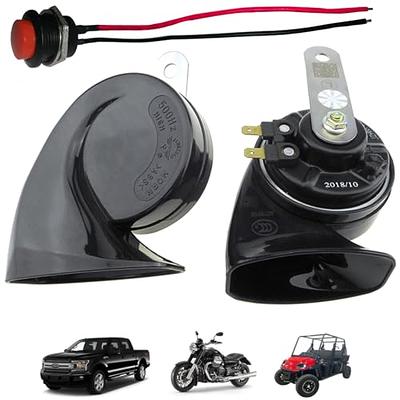  FARBIN Waterproof Auto Horn 12V Car Horn Loud Dual-Tone  Electric Snail Horn Kit with 2Pcs Connector Harnesses Cable for Honda :  Automotive