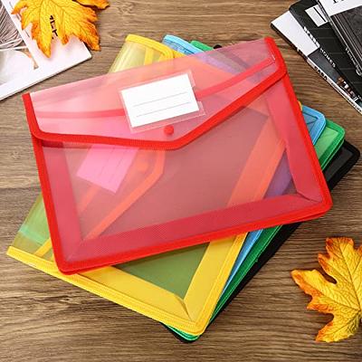 10 Pieces Plastic File Folders Envelope Expanding File Wallet Organizer  Documents Folder With Snap Closure And Pocket