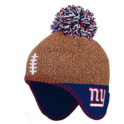 Youth New Era Cream/Royal Indianapolis Colts 2022 Sideline Sport Cuffed Pom  Knit Hat