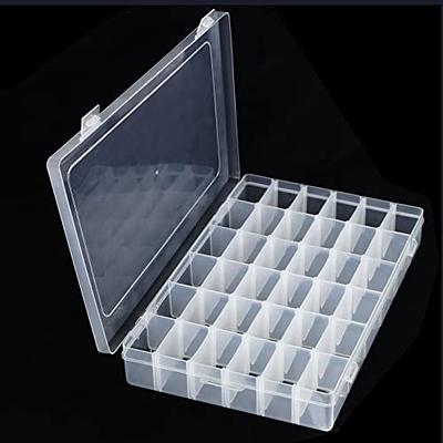 Plastic Organizer Box Craft Storage With Adjustable Dividers - Temu