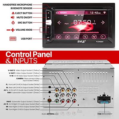 Pyle Single DIN Car Stereo Receiver - 10'' 1080P HD Touch Screen Bluetooth  Car Radio Audio Receiver Multimedia Player - WIFI/GPS/AM/FM, Mirror Link  for Android/iOS, Front/Rear DVR Camera, Dual USB - Yahoo