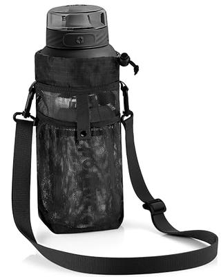 2 Pcs Mesh Water Bottle Holder with Adjustable Shoulder Strap - Water  Bottle Sling, Beach Bottle Bag - Ideal for Sports, Gym, Hiking, Camping,  Walking, and Travel Essentials（Black/Navy blue） - Yahoo Shopping