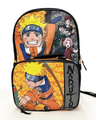 Naruto Shippuden Squad 17 inch Laptop Backpack and Lunch Bag Set, 4-Piece, Orange, Men's, Size: One Size