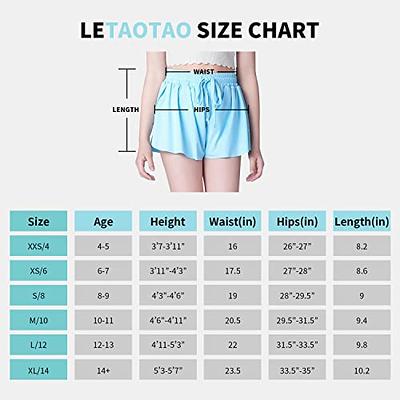 Xinhuaya Flowy Shorts Girls Butterfly Shorts Girls Preppy Clothes Athletic  Shorts for Kids Toddler Youth with Liner 2-in-1 Running, Active 5-12 Years