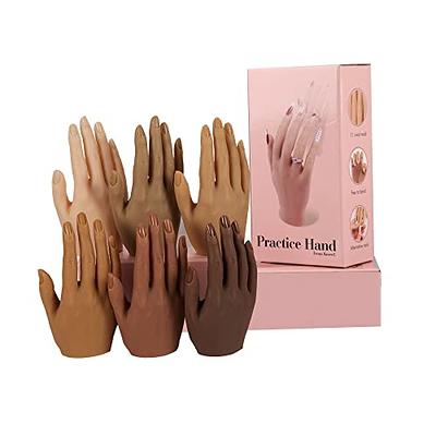 Practice Hand for Acrylic Nails, Fake Hand for Nails Practice, Flexible Bendable Mannequin Hand, Set of 2, Nail Art Training Prac, Size: 9