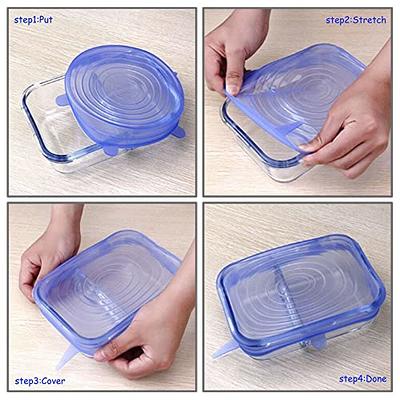 100 Reusable Bowl Covers - Food Cover Stretch Edging, Stretchable Plastic  Wrap, Elastic Storage Wraps for Storage Containers – Available in 3 Sizes
