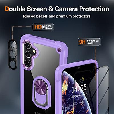 GOLDJU for Samsung Galaxy A14 5G Case, Galaxy A14 Case with [1P Screen  Protector]& [1P Camera Lens Protector]& [Metal Kickstand]& [10FT Military  Grade Drop Protection] Clear Back 2023(Purple) - Yahoo Shopping