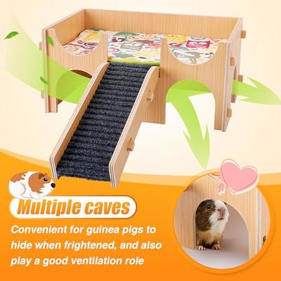 Tierecare Guinea Pig Hideout Hamster Bed Rabbit House Cave  Accessories Cozy Hide-Out for Bunny Hedgehog Ferret Chinchilla&Other Small  Animals : Pet Supplies