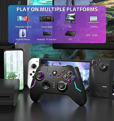 PC Wireless Controller, Bluetooth Gaming Controllers for Windows, Steam,  Laptop, Mac, Tablet, iPad, Switch, and Smart TV, with Dual Vibration,  6-Axis