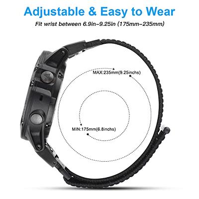 AISPORTS 22mm Quick Fit Watch Band Compatible with Garmin Fenix 7/7 Pro/6/6  Pro/5/5 Plus Band Silicone, Soft Breathable Sport Wristband Bracelet