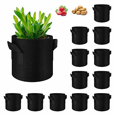 NUNET 7 Gallon Potato Grow Bags w. Double-Sided Straps, Gloves w. Claw –