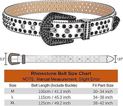 Fashion Glitter Studded Adjustable PU Leather Rhinestone Belt Waistband  Bling Crystal SILVER 