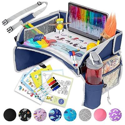 Lavievert Kids Travel Tray, Toddler Car Seat Lap, Eating Snack Tray,  Activity Organizer for Stroller, Car, Airplane, Road Trip 