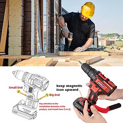 HOTO Cordless Brushless Drill Tool Set, Variable Speed, Hidden Buckle,  Unique LED Screen, Intelligent Digital Display, Safe, Exquisite &  Practical