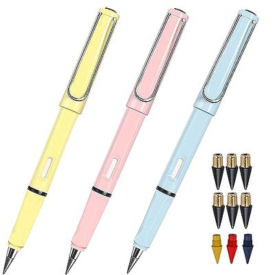 Kisdo 10 Pcs Inkless Magic Pencil, Everlasting Pencil Eternal with Eraser, Infinity Reusable Pencil for Writing, Drawing, Sustainable Pencil for