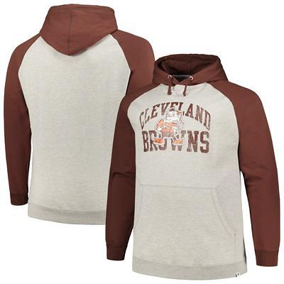 Men's Profile Heather Gray/Royal New England Patriots Big & Tall Favorite Arch Throwback Raglan Pullover Hoodie