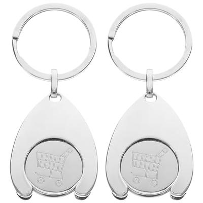 Split Keychain Rings, 2x30mm Round Flat Key Holder with Chain for Keys -  Silver Tone - Yahoo Shopping