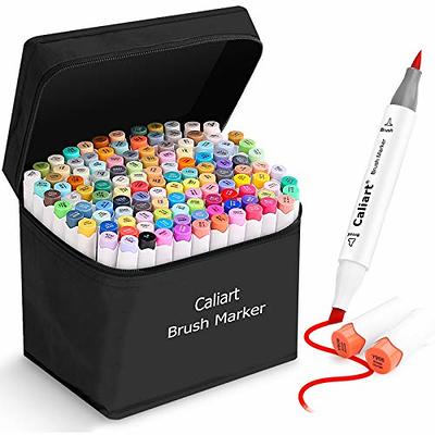 121 Colors Dual Tip Alcohol Based Art Markers,120 Colors plus 1 Blender  Permanent Marker 1 Marker Pad with Case Perfect for Kids Adult Coloring  Books