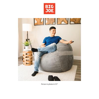 Big Joe Small Fuf Plush Bean Bag Gray