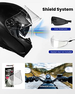 ILM MIPS Motorcycle Full Face Helmet Pinlock Insert Anti Fog Dual Visor  Racing Casco de Moto Men Women DOT Model-129M