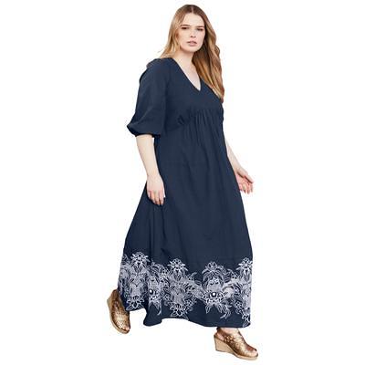 Catherines Women's Plus Size Sparkling Lace Jacket Dress - 16 W, Blue at   Women's Clothing store